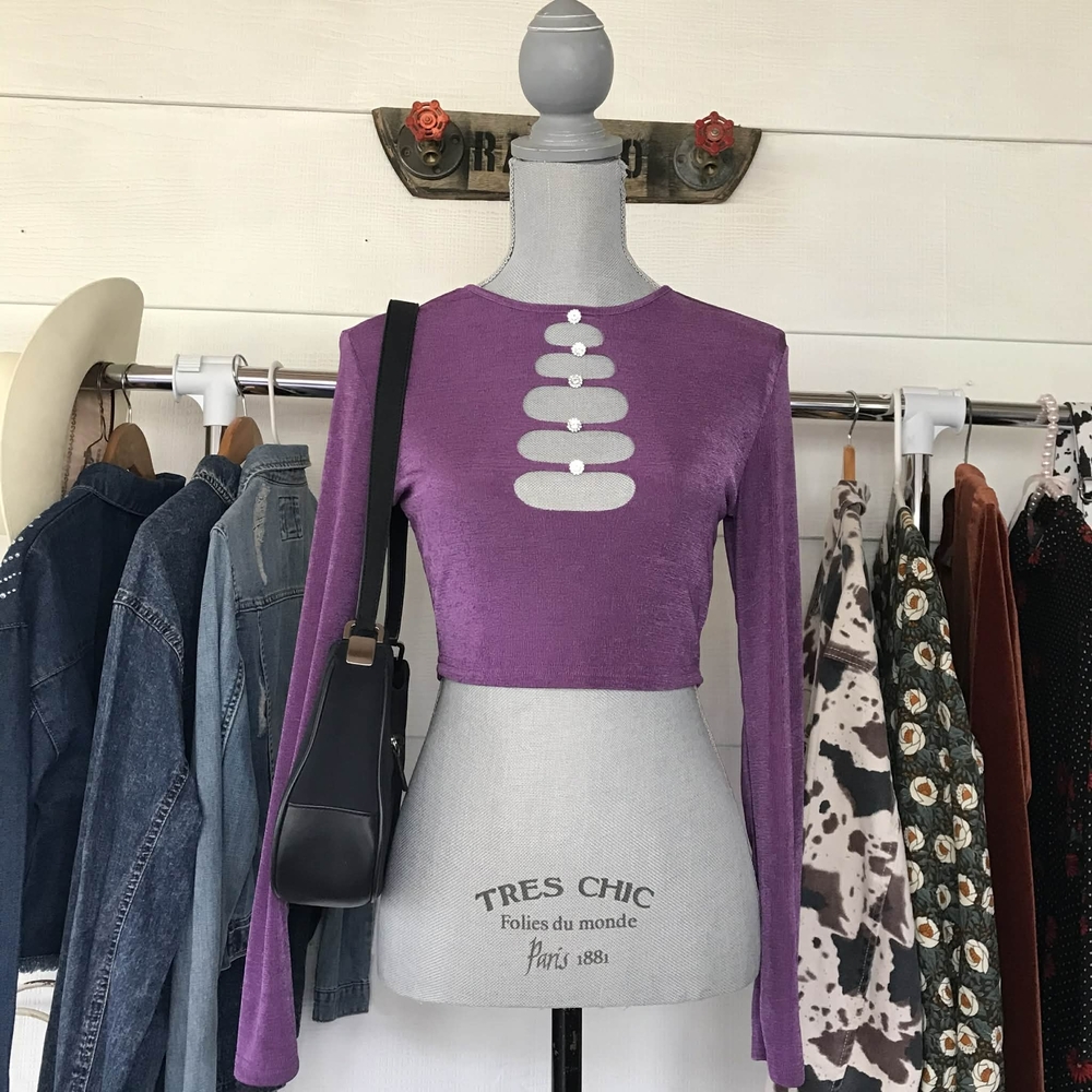 Purple Long Sleeve Women's Top